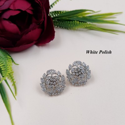 Leafy Round Charm Earring
